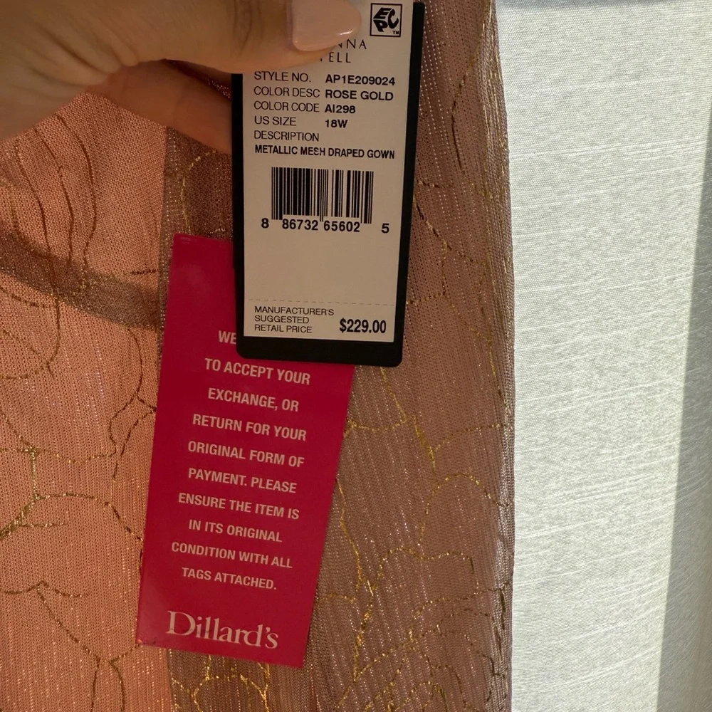 Adrianna Papell Gold and Pink Maxi Dress - Picture 4 of 7